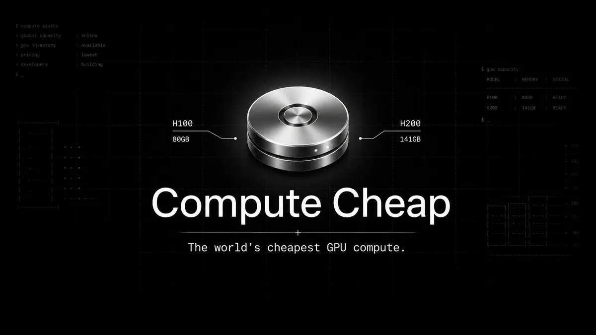 通过Compute.cheap市场进行GPU算力转售
